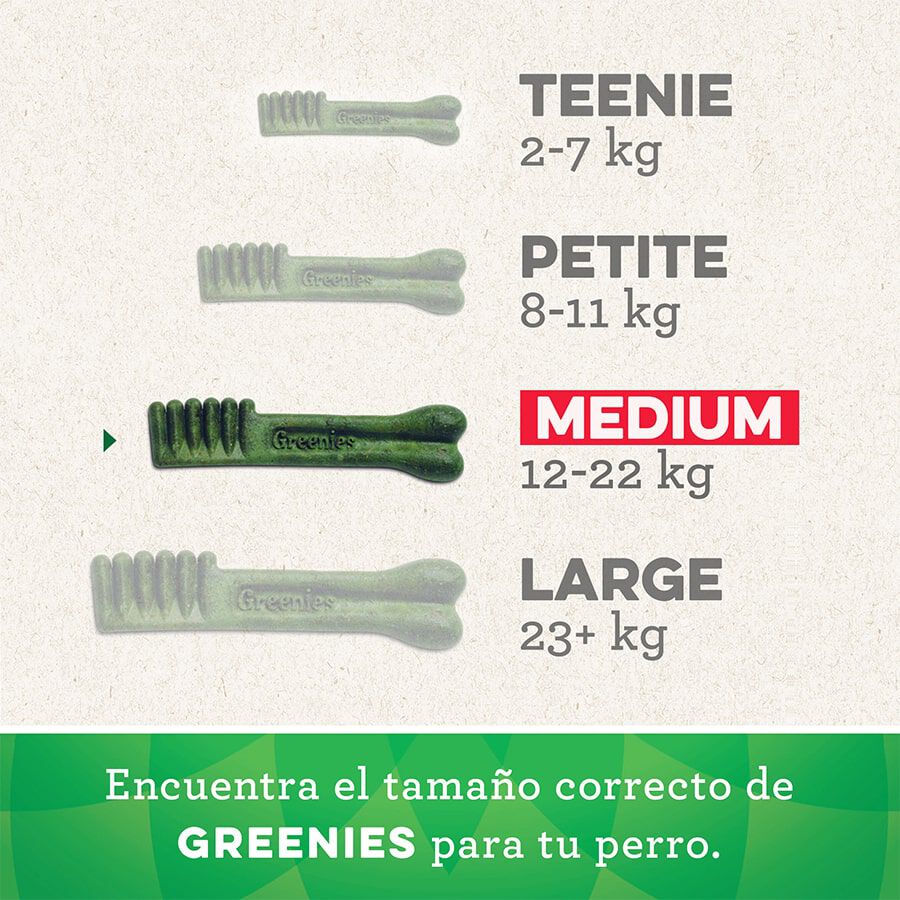 12 barritas Greenies Medium Snacks Dentales Naturales para perros medianos, , large Imagen numero 2